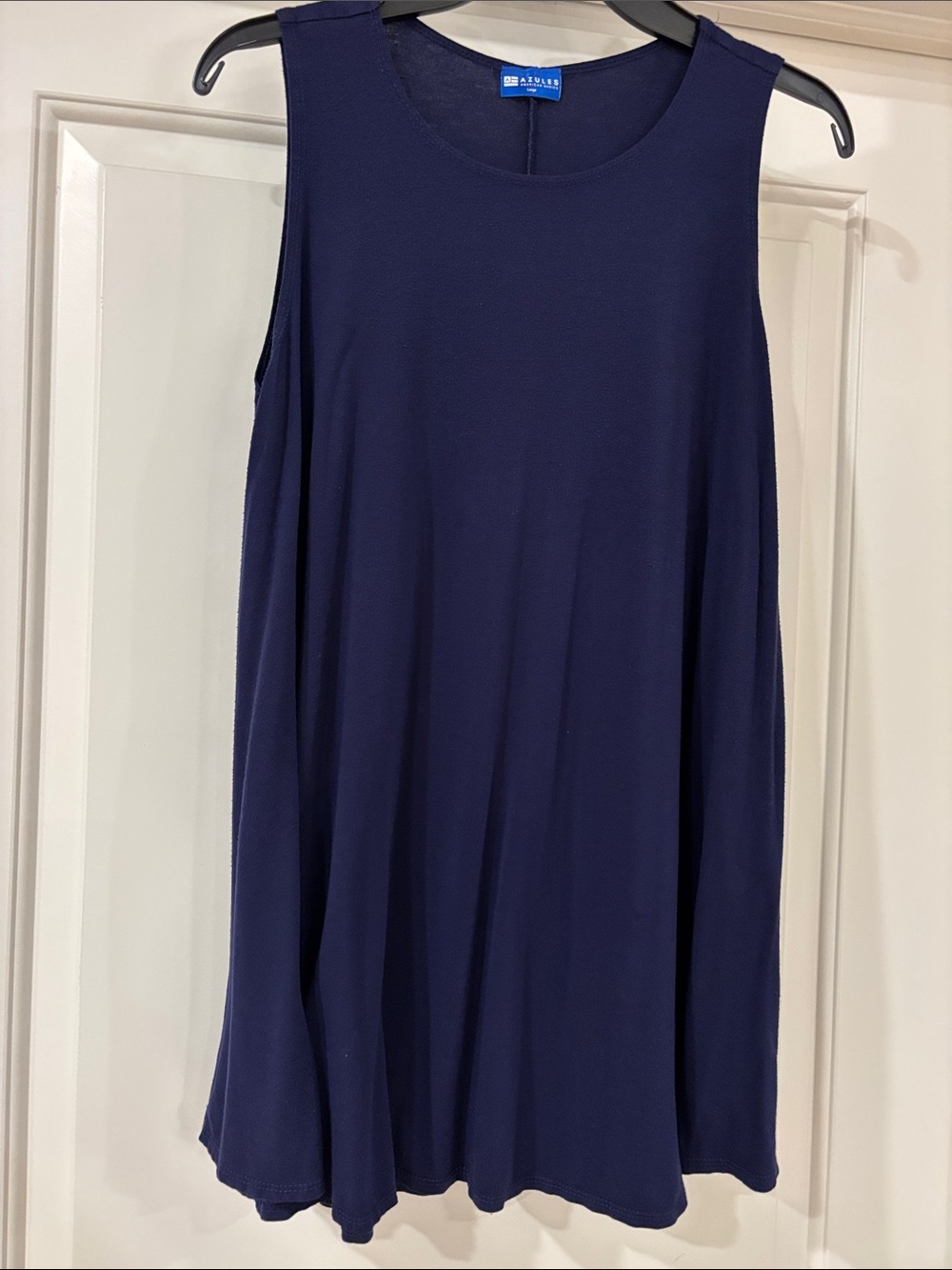 Azules Navy Sleeveless A-Line Tunic  L